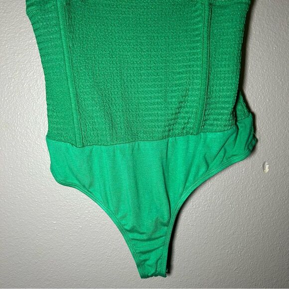 NEW Lulu’s Signature Look green bustier bodysuit women’s size large - Picture 5 of 10